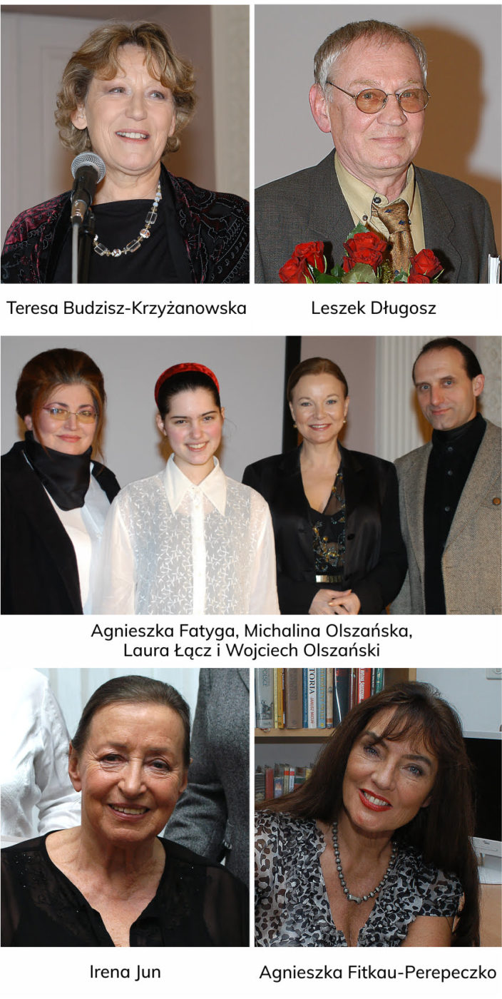 Goście Biblioteki: Teresa Budzisz-Krzyżanowska, Leszek Długosz, Agnieszka Fatyga, Michalina Olszańska, Laura Łącz i Wojciech Olszański, Irena Jun, Agnieszka Fitkau-Perepeczko