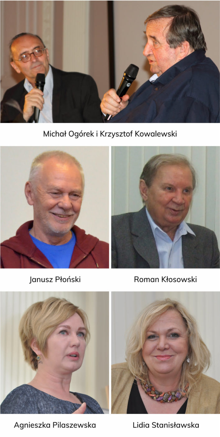 Goście Biblioteki: Michał Ogórek i Krzysztof Kowalewski, Janusz Płoński, Roman Kłosowski, Agnieszka Pilaszewska, Lidia Stanisławska