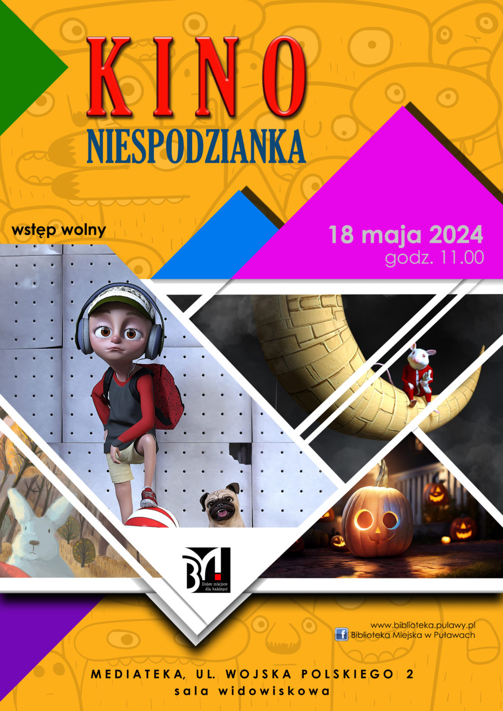 Kino Niespodzianka. 18 maja 2024 r., godz. 11.00. Mediateka, ul. Wojska Polskiego 2, sala widowiskowa