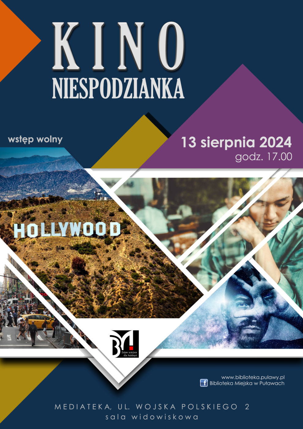 Kino Niespodzianka. 13 sierpnia 2024 r., godz. 17.00. Mediateka, ul. Wojska Polskiego 2 /sala widowiskowa/