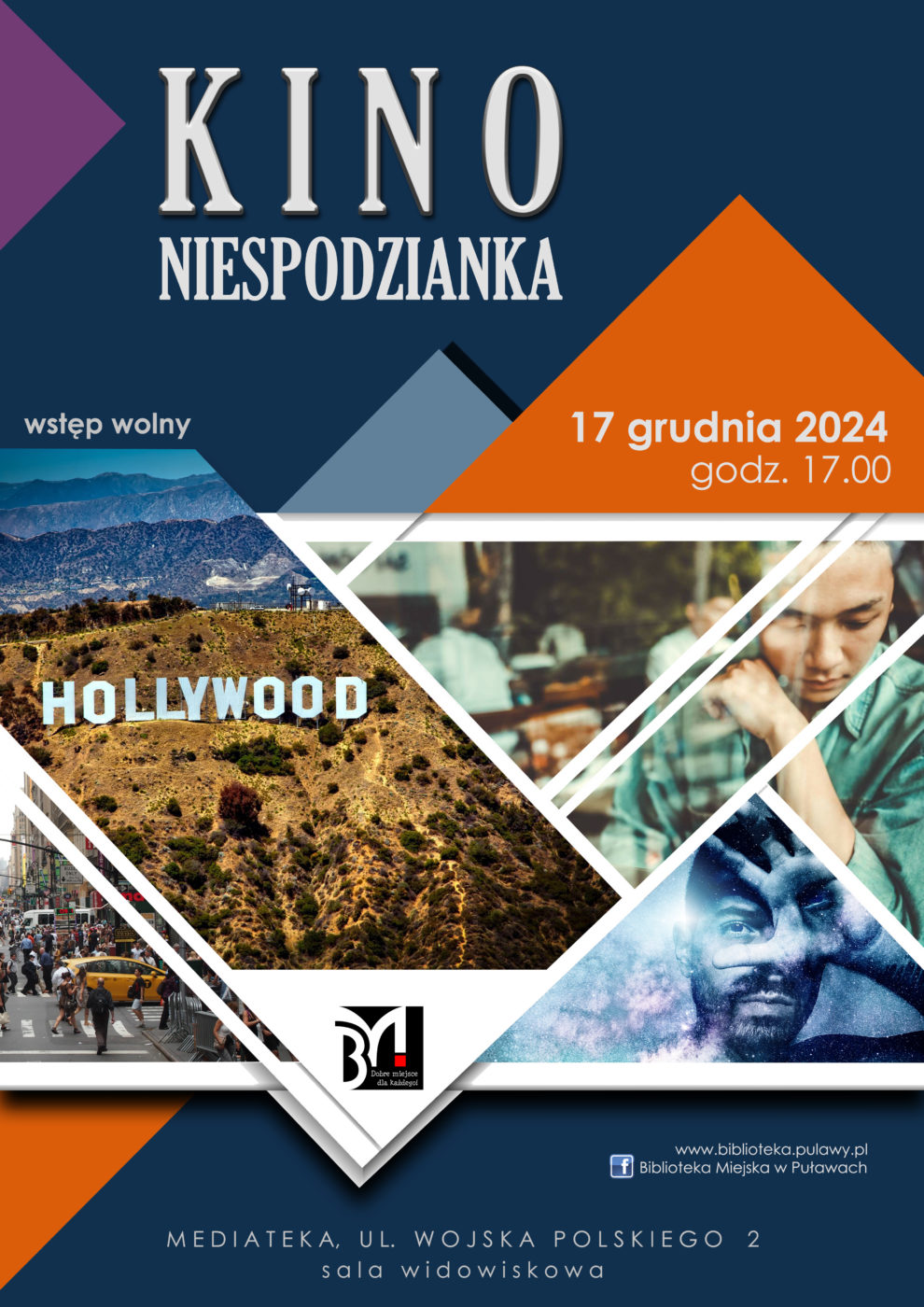 Kino Niespodzianka - seans dla dorosłych. 17 grudnia 2024 r., godz. 17.00. Mediateka, ul. Wojska Polskiego 2 (sala widowiskowa)