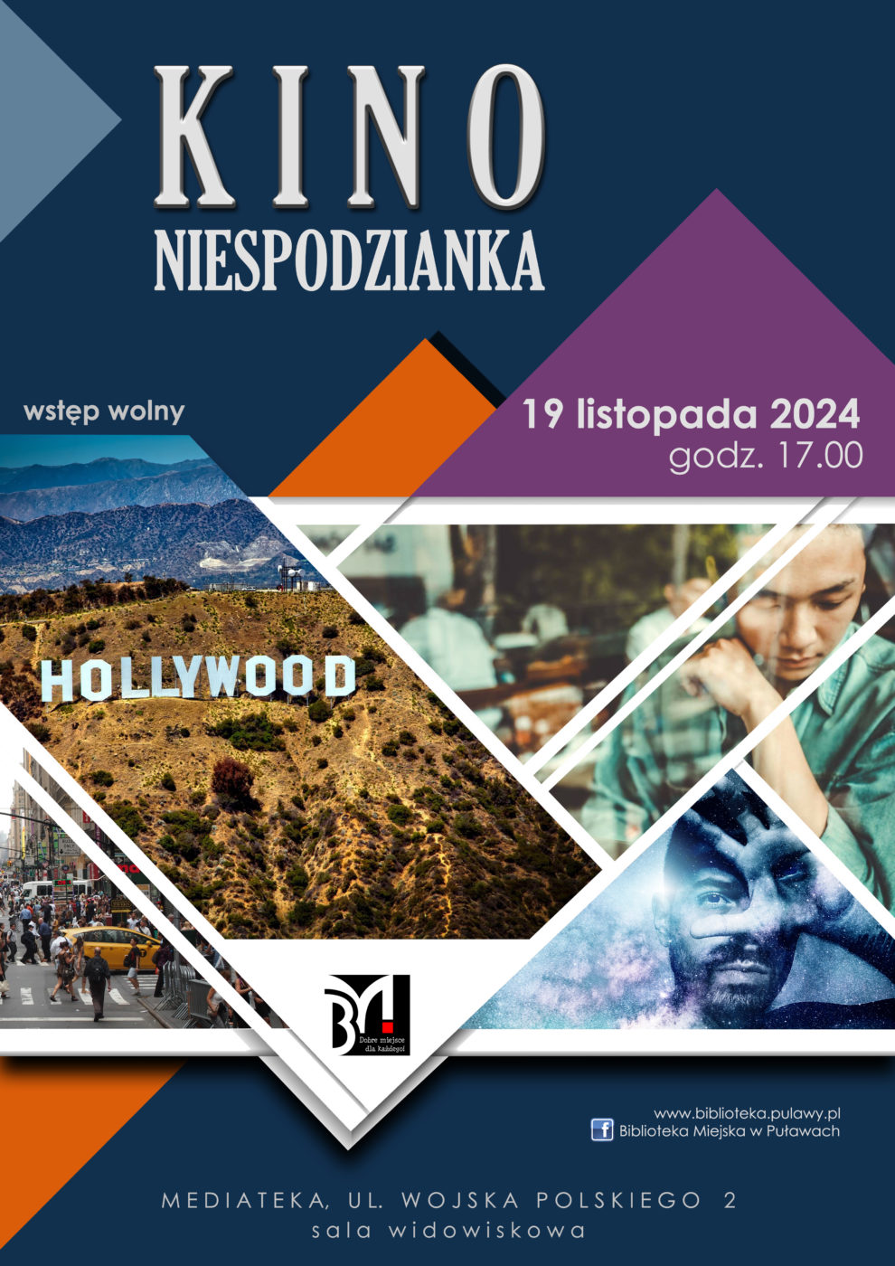Kino Niespodzianka - seans dla dorosłych 19 listopada 2024 r., godz. 17.00. Mediateka ul. Wojska Polskiego 2 /sala widowiskowa/