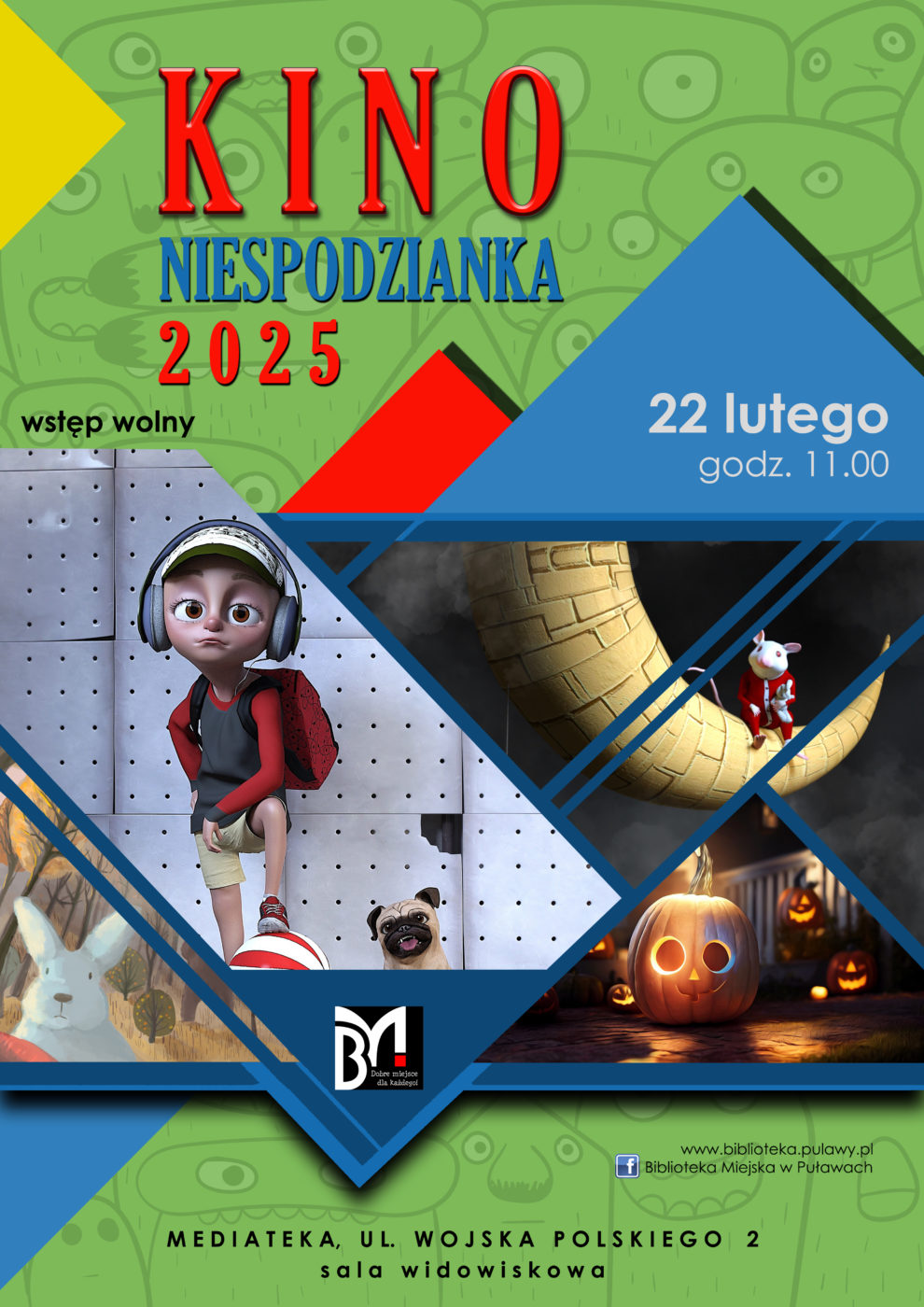 Kino Niespodzianka. 22 lutego 2025 r., godz. 11.00. Mediateka, ul. Wojska Polskiego 2 /sala widowiskowa/