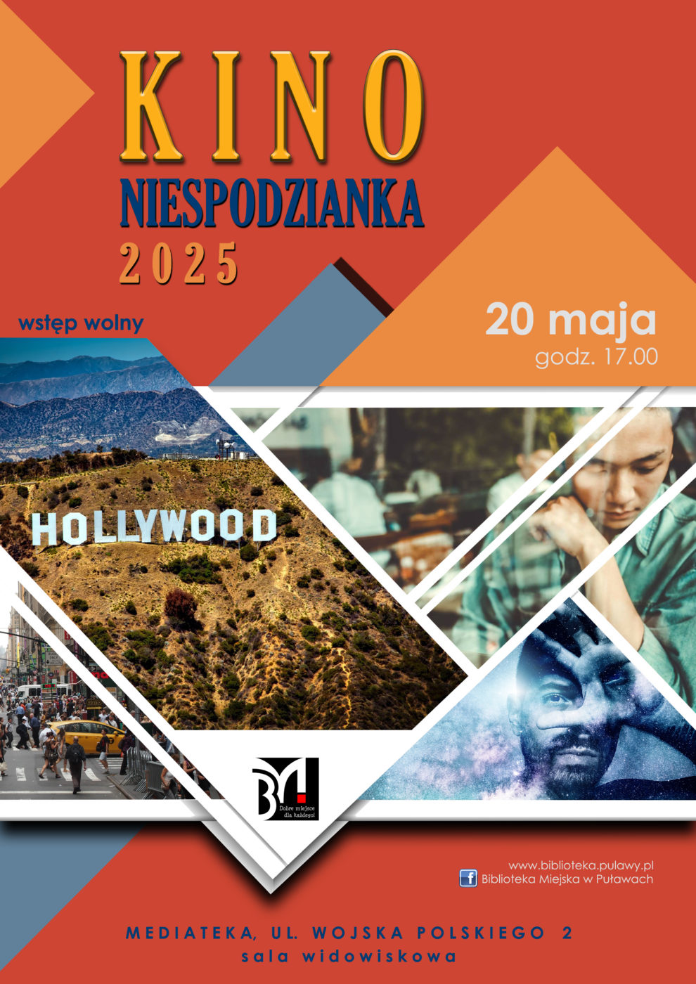 Kino Niespodzianka - seans dla dorosłych. 20 maja 2025 r., godz. 17.00. Mediateka, ul. Wojska Polskiego 2 /sala widowiskowa/