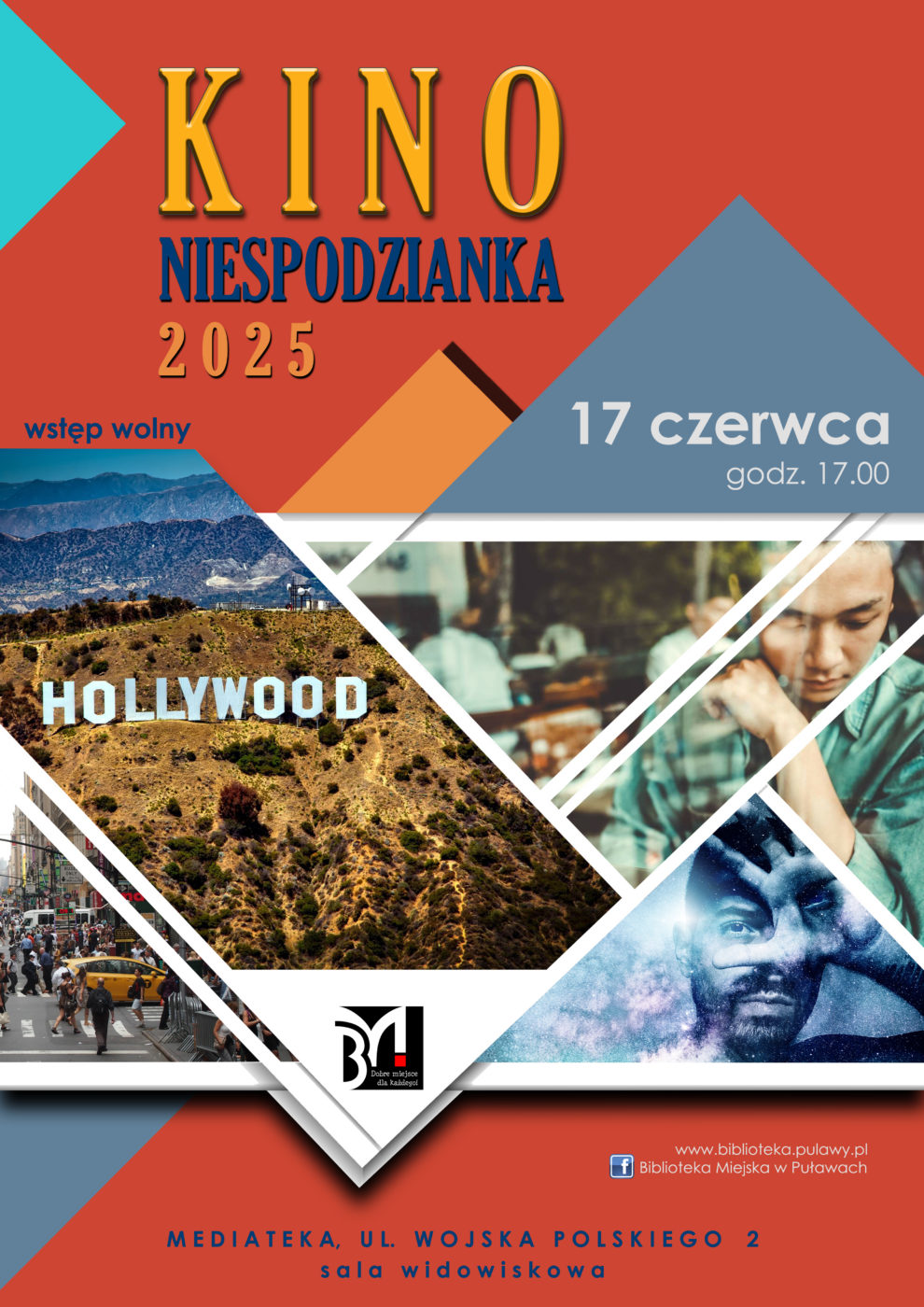 Kino Niespodzianka - seans dla dorosłych. 17 czerwca 2025 r., godz. 17.00. Mediateka, ul. Wojska Polskiego 2. Wstęp wolny.