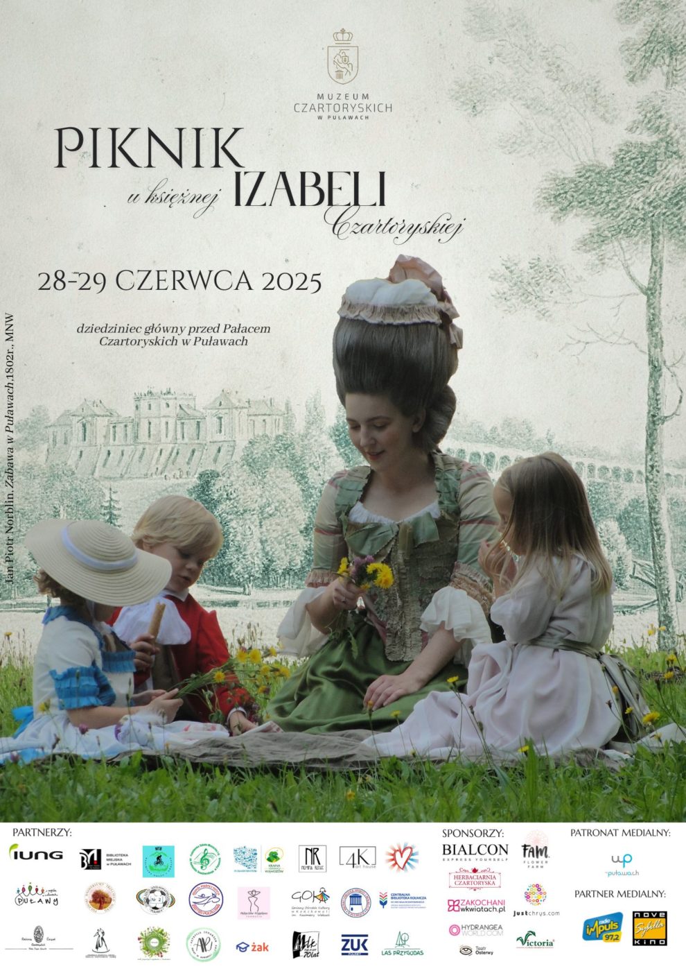 Piknik u księżnej Izabeli Czartoryskiej. 28-29 czerwca 2025r., dziedziniec główny przed Pałacem Czartoryskich w Puławach.