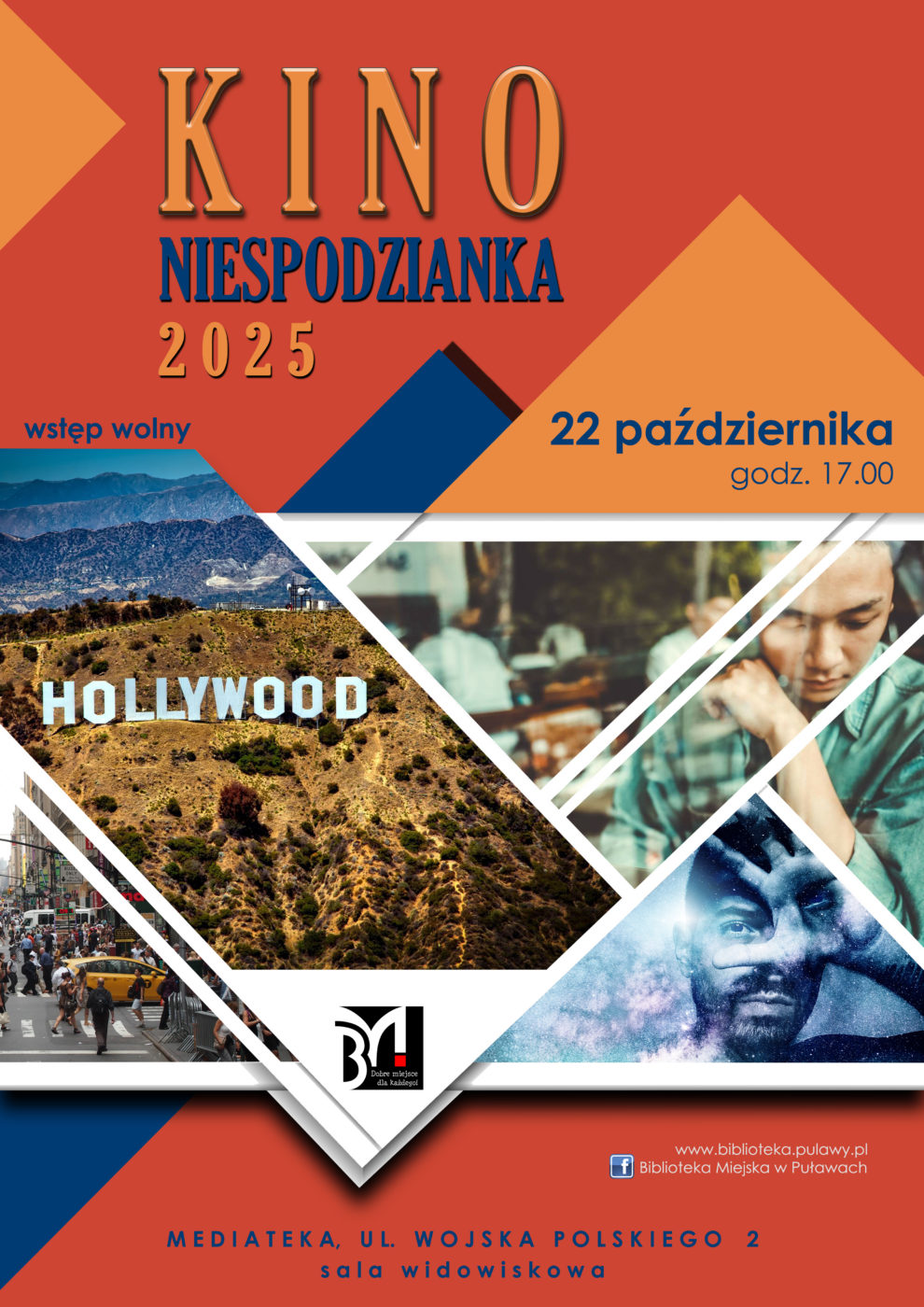 Kino Niespodzianka - seans dla dorosłych. 22 października 2025 r., godz. 17.00. Mediateka. ul. Wojska Polskiego 2.