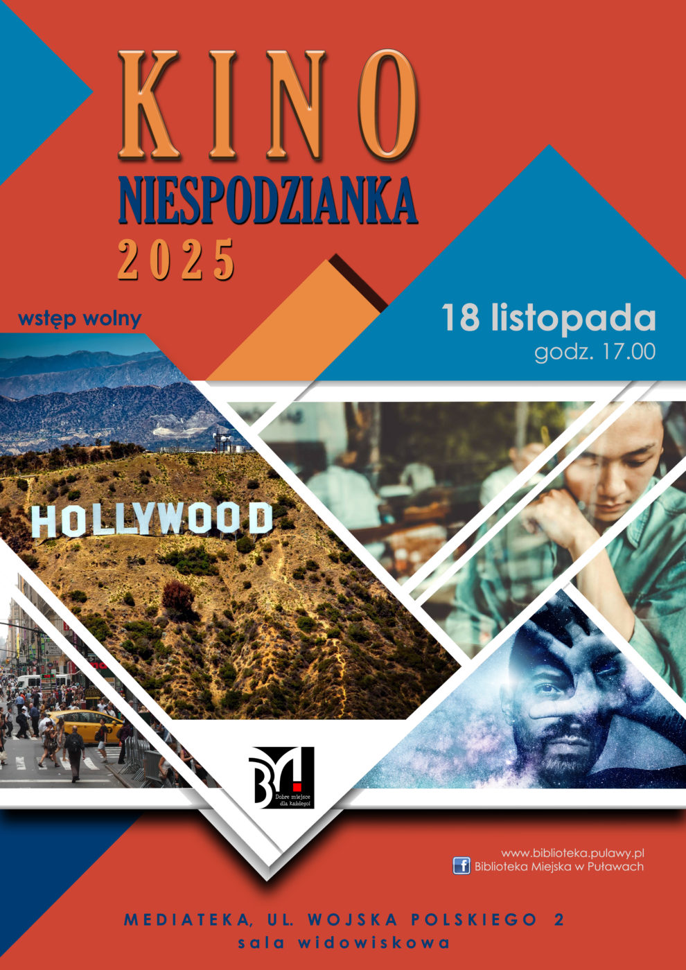 Kino Niespodzianka - seans dla dorosłych. 18 listopada 2025r., godz. 17.00. mediateka, ul. Wojska Polskiego 2, sala widowiskowa